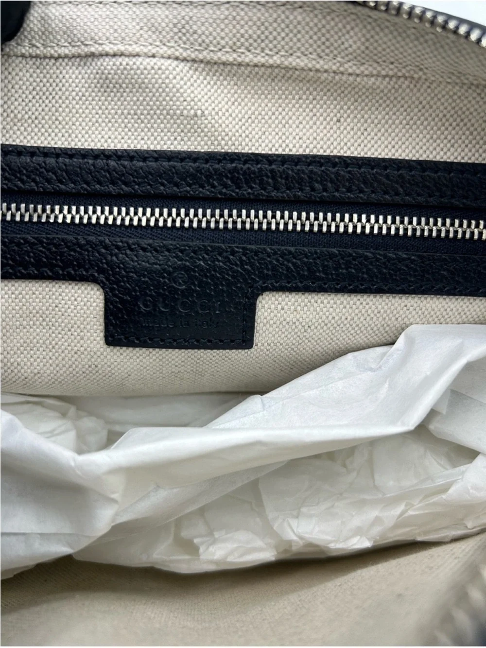 Unisex Gucci black/Navy GG Ophelia Supreme Camera Bag - Picture 8 of 11